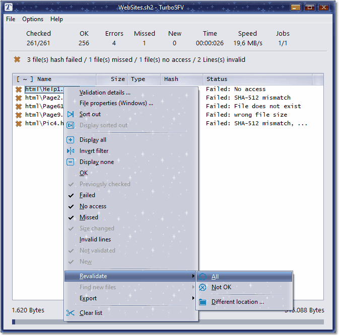 different location: revalidate from   different folder, if