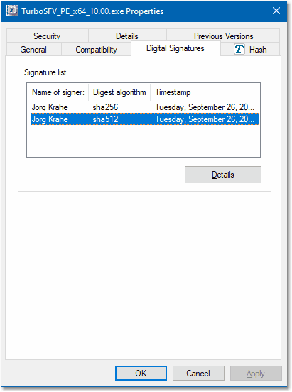 Screenshot: File properties dialog