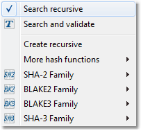 Screenshot: Search recursive